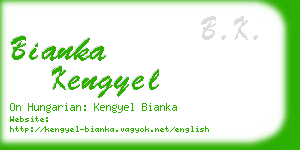 bianka kengyel business card